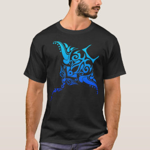 Stingray Hawaiian Tribal Polynesian Tattoo Stil V T Shirt