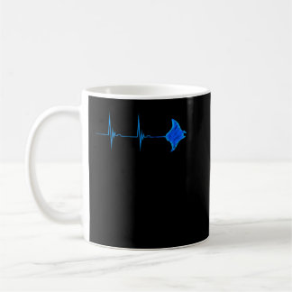 Stingray Manta Ray Heartslag EKG Pulseline Sea Lif Kaffemugg