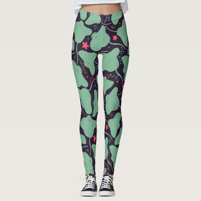 Stingray Mönster Leggings (Framsida)