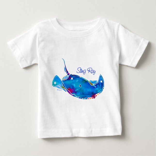 Stingray Småbarn Long Sleged Shirt T-shirt (Framsida)
