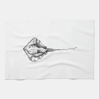 Stingrayillustration Kökshandduk