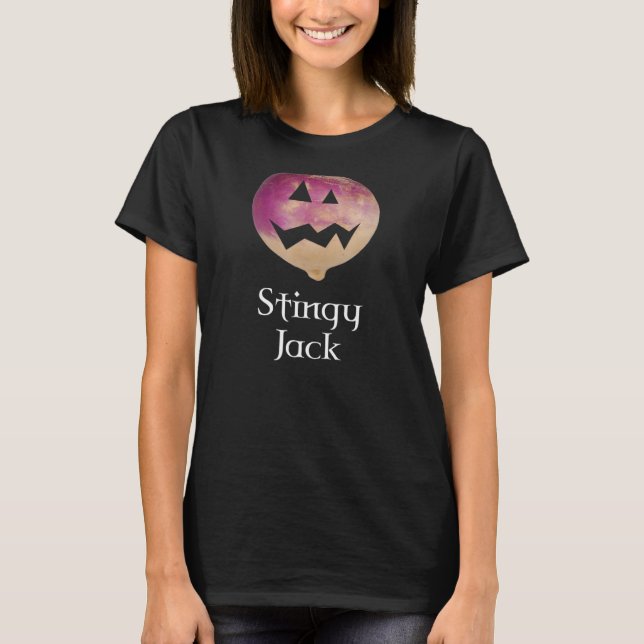 Stingy Jack Turnip Jack O'Lantern T Shirt (Framsida)