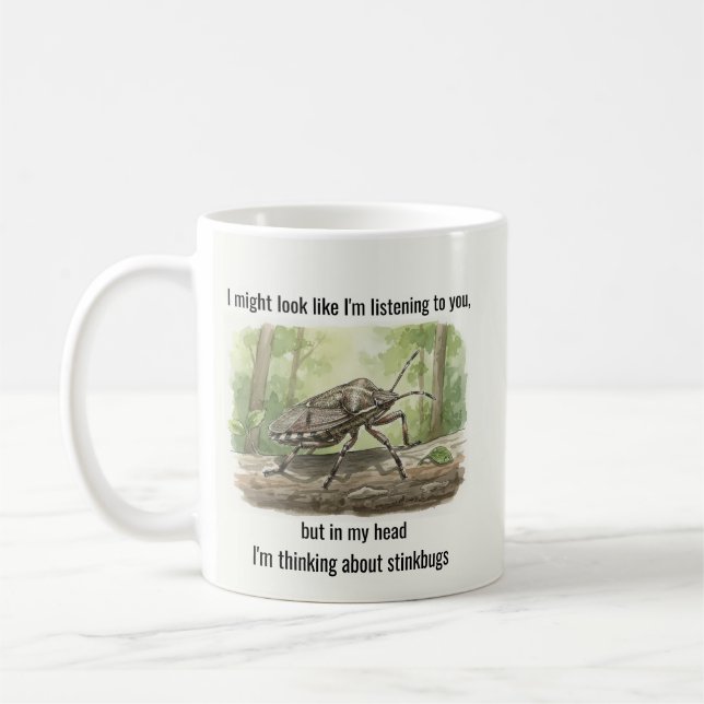 Stink Bug Gifts Funny Brown Marmorated Stinkbug Kaffemugg (Vänster)