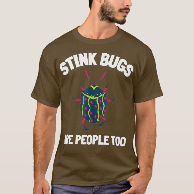Stink Kryp Beetle och Halyomorpha Halys T Shirt (Framsida)