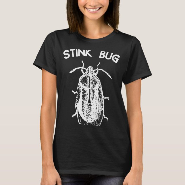Stink Kryp Beetle och Halyomorpha Halys T Shirt (Framsida)