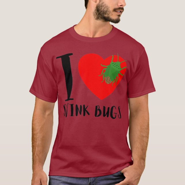 Stink Kryp Beetle och Halyomorpha Halys T Shirt (Framsida)