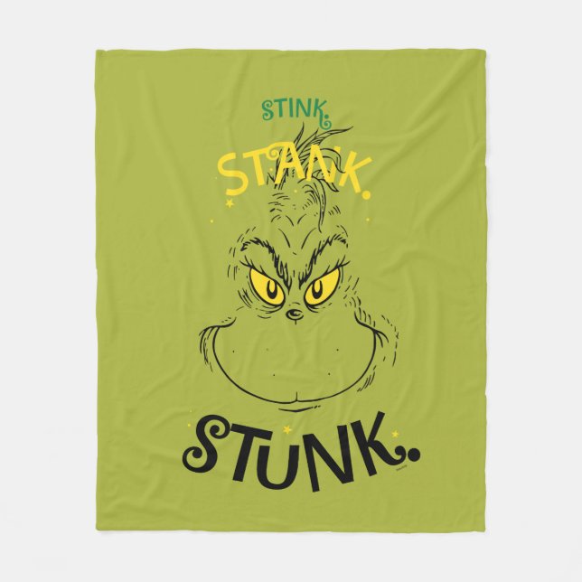 Stink Stank Stunk Mister Grinch Fleecefilt (Framsidan)