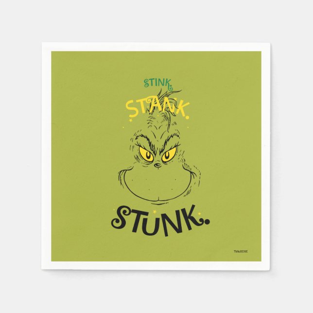 Stink Stank Stunk Mister Grinch Pappersservett (Framsidan)