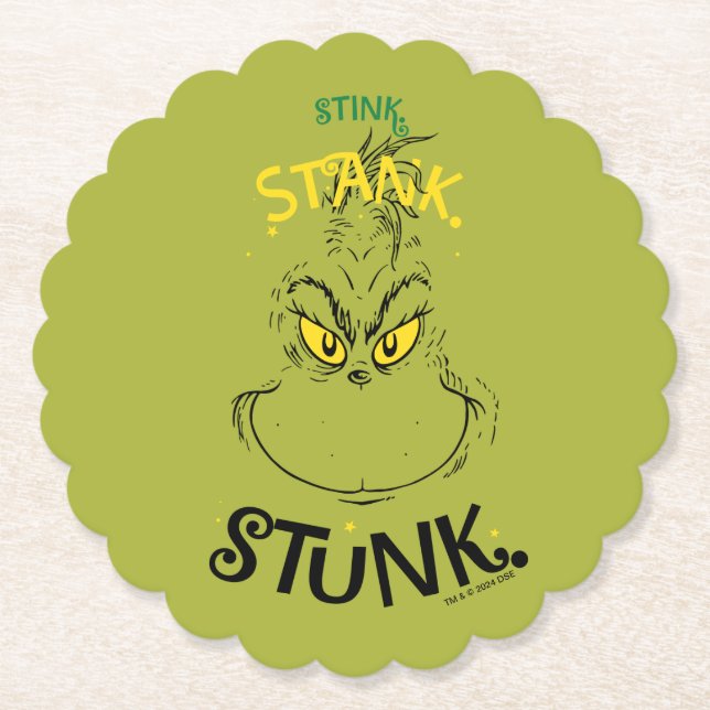 Stink Stank Stunk Mister Grinch Quote Underlägg Papper (Framsida)