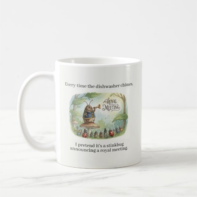 Stinkbuggar presentar Roliga Brun Marmorering Stin Kaffemugg (Vänster)