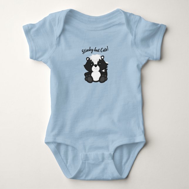 Stinkdjur Baby Shower Blå T Shirt (Framsida)
