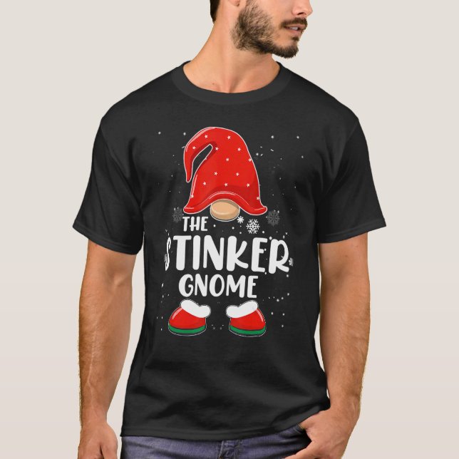 Stinker Gnome Buffalo Plade Matching Family Kristu T Shirt (Framsida)