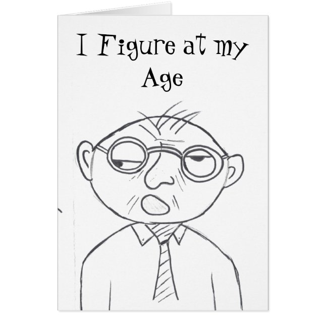 Stinkeye gamal man hälsningskort (Framsidan)