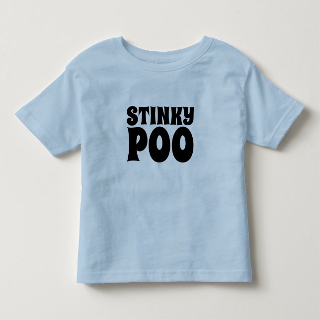 STINKIG POO ROlig BARN BABY T Shirt (Framsida)