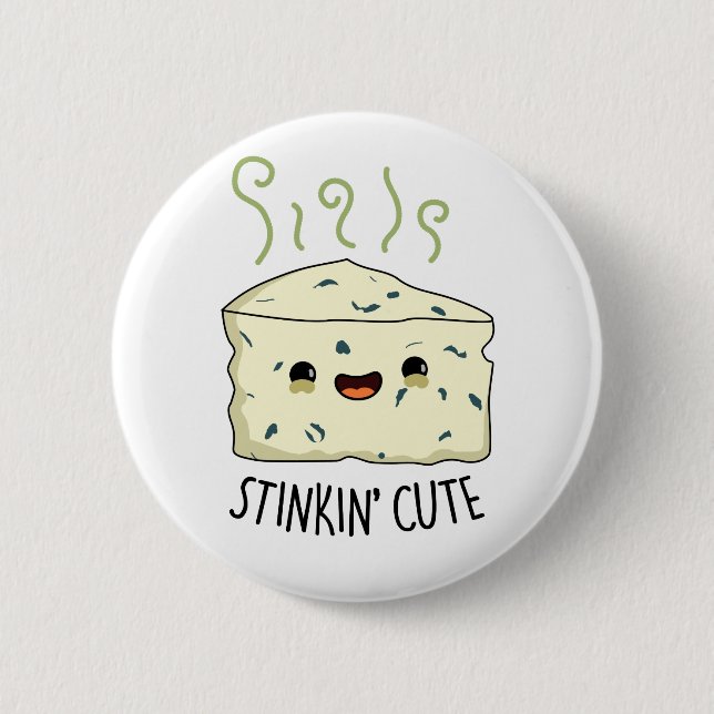 Stinkin Cute Funny Cheese Pun Knapp (Framsida)