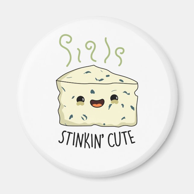 Stinkin Cute Funny Cheese Pun Magnet (Framsidan)