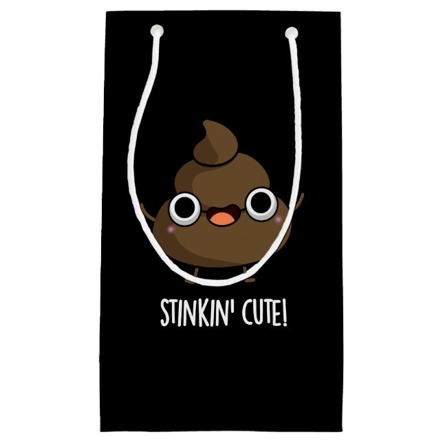 Stinkin Cute Funny Poo Pun Mörk BG (Framsidan)