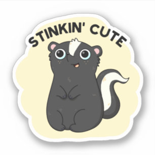 Stinkin Cute Funny Skunk Pun Klistermärken
