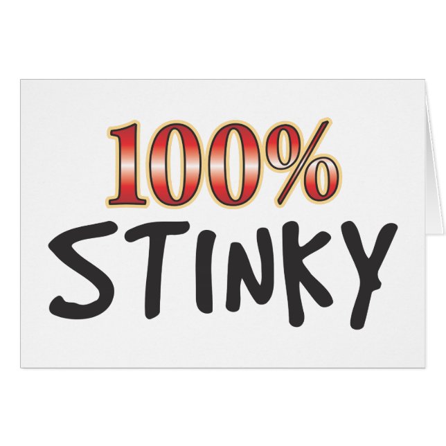 Stinky 100 procent hälsningskort (Framsidan Horizontal)
