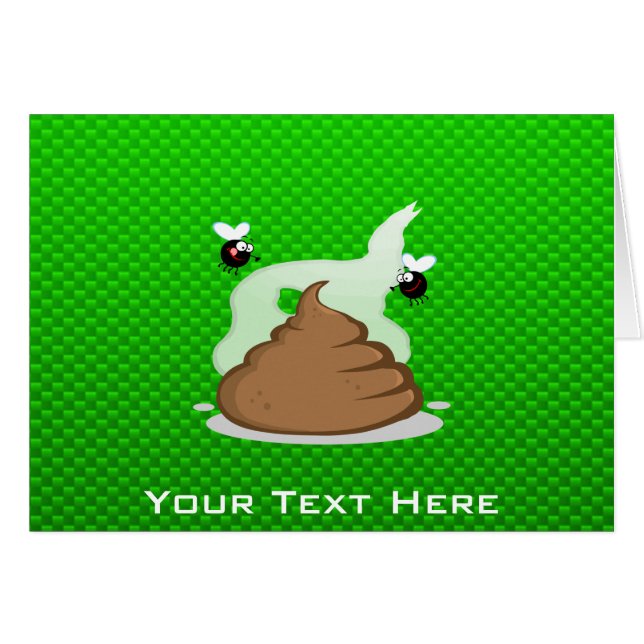 Stinky bajs; Grönt Hälsningskort (Framsidan Horizontal)