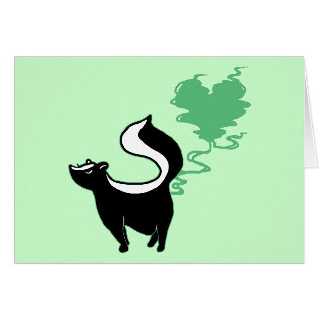 Stinky kärlekSkunk Hälsningskort (Framsidan Horizontal)