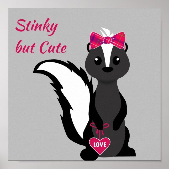 Stinky men Cute Skunk Poster (Framsidan)
