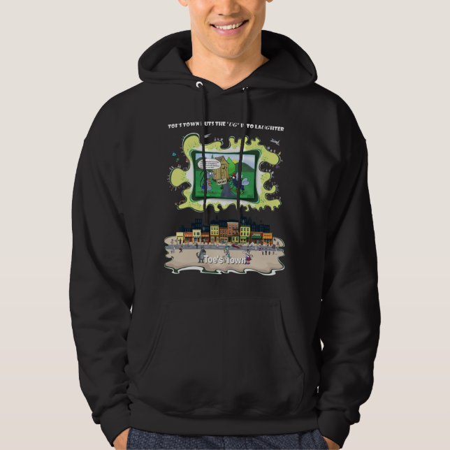 Stinky Perspective | Absurd Situationssvart Hoodie (Framsida)
