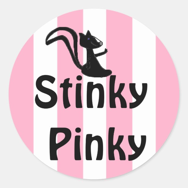 Stinky Pinky Stickers Runt Klistermärke (Framsida)