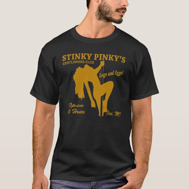 Stinky pinkys blck tee shirt (Framsida)