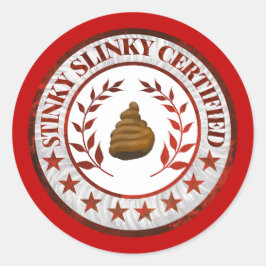 Stinky Slinky-certifierad husvagnsklistermärke Runt Klistermärke