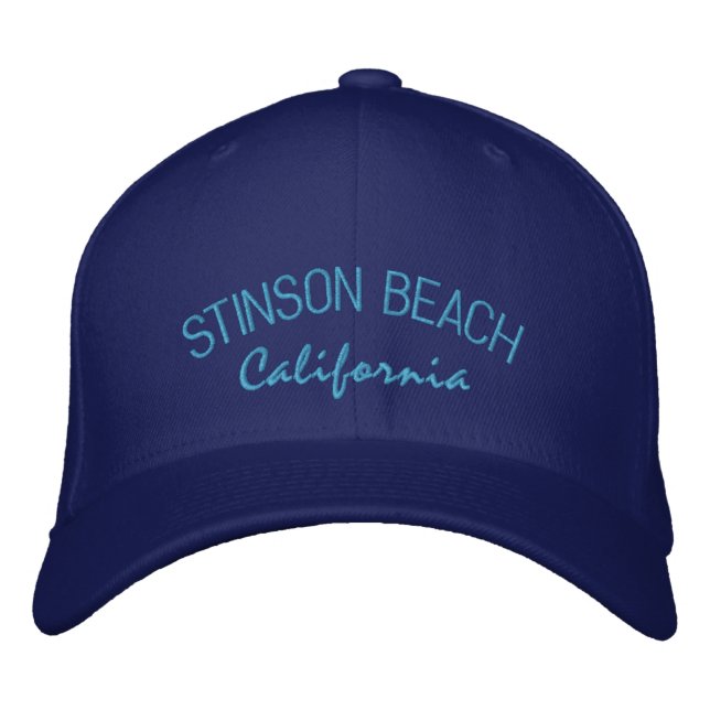Stinson Beach California Broderad Keps (Framsida)