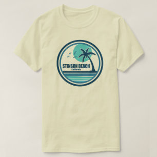 Stinson Beach Kalifornien Palmträd Fåglar T Shirt