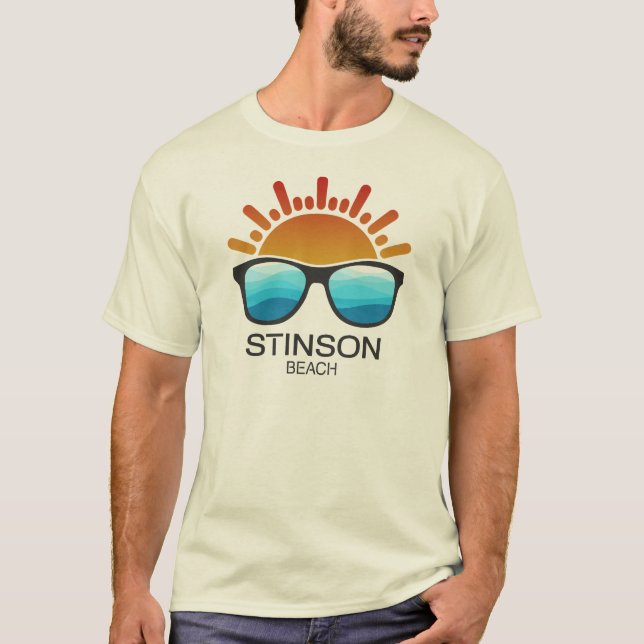 Stinson Beach Kalifornien Solglasögon T Shirt (Framsida)