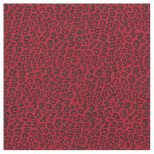Stippled rött Leopardtryck för Cranberry Tyg