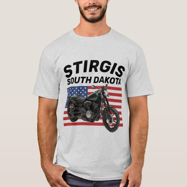 STIRGIS SD BIKER MOTORCYCLIST T-SHIRTS (Framsida)