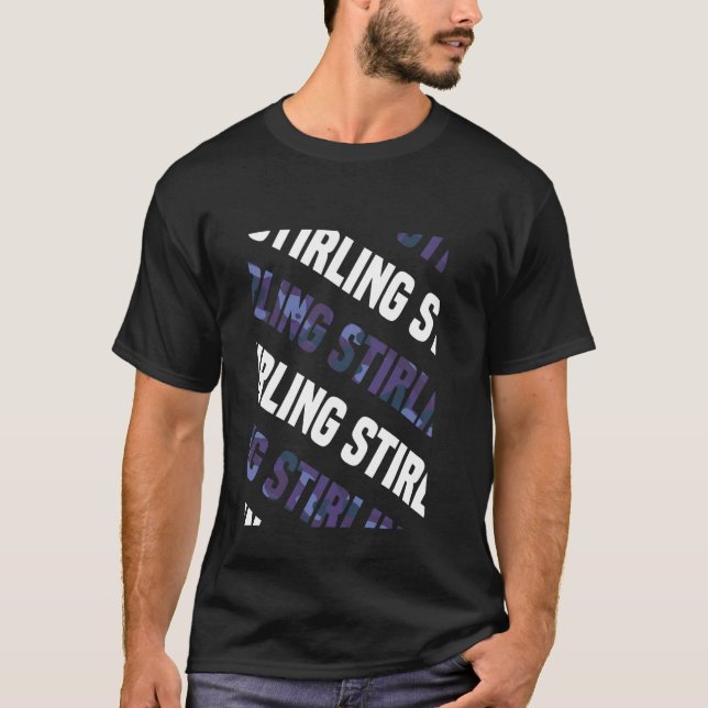 Stirling Camo Mönster Lila Camouflage T Shirt (Framsida)