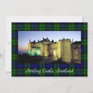Stirling Castle Illuminated Tartan Gräns Hälsning Kort