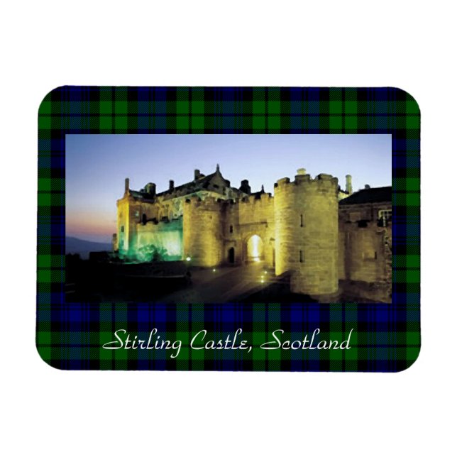 Stirling Castle Illuminated Tartan Gräns Magnet (Horisontell)
