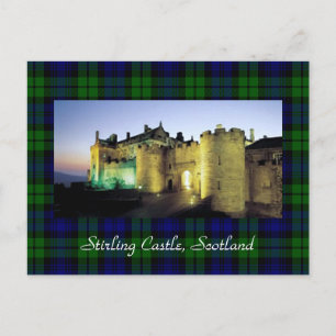 Stirling Castle Illuminated Tartan Gräns Vykort