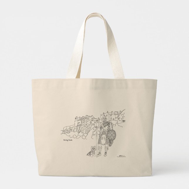 Stirling Castle Scotland Tote Bag Jumbo Tygkasse (Baksida)
