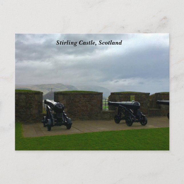 Stirling Castle View of Wallace Monument Scotland Vykort (Framsida)