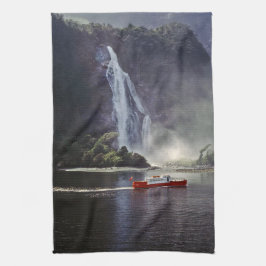 Stirling faller i Milford ljud - Nya Zeeland Kökshandduk
