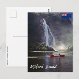 Stirling faller i Milford ljud - Nya Zeeland Vykort