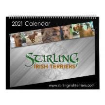 Stirling Irish Terriers 2021 Calendar