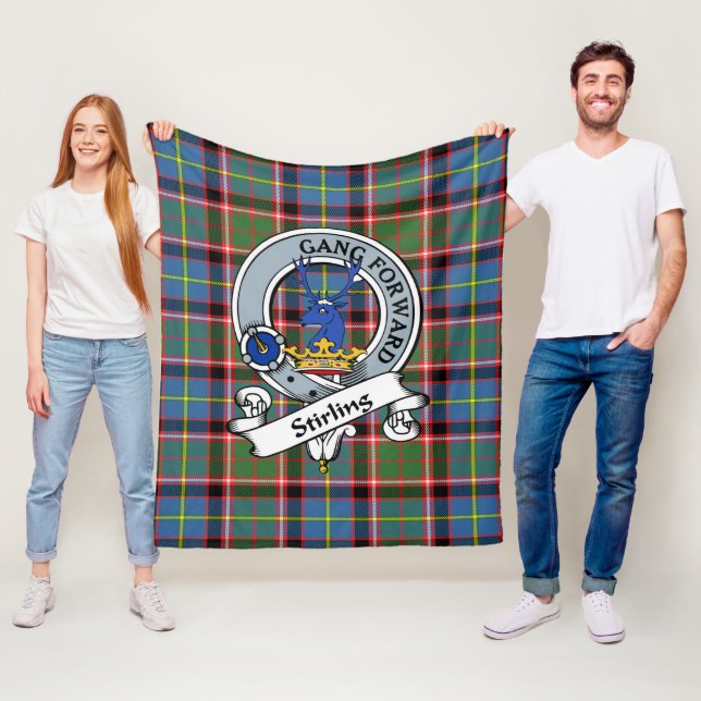 Stirling Klan Badge Tartan Play Fleecefilt (På plats)