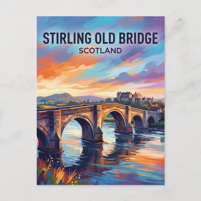 Stirling Old Bridge Skottland Vykort (Framsida)