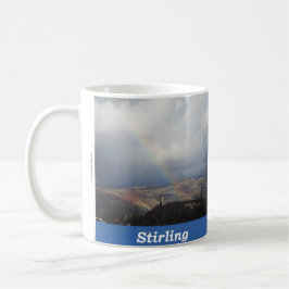 Stirling | Sruighlea Rainbow över Wallce Monument Kaffemugg