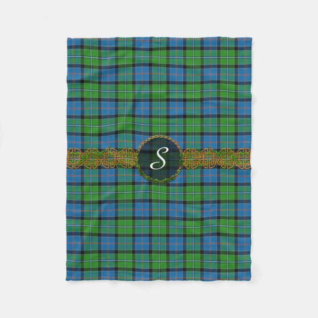 Stirling Tartan och Monogram Fleecefilt (Framsidan)