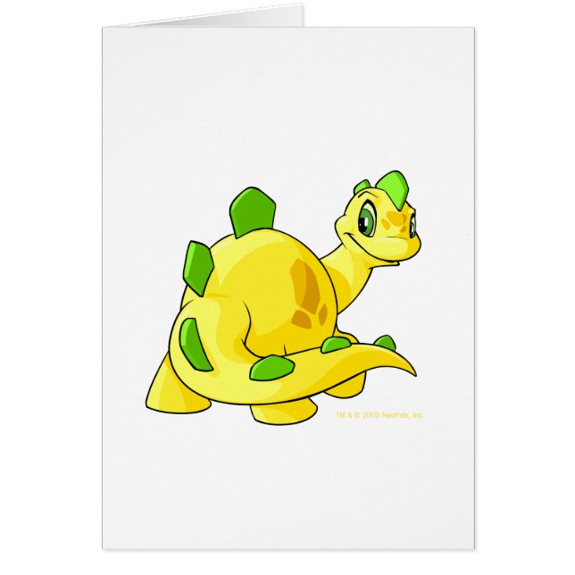 Stirra gula Chomby Hälsningskort (Framsidan)