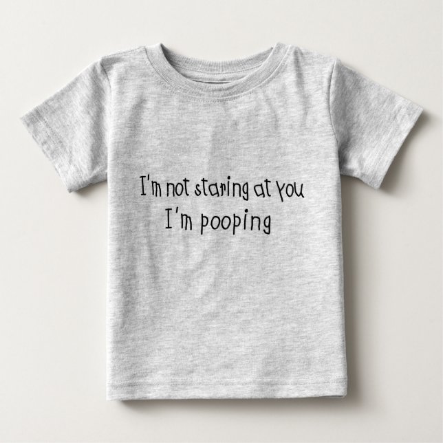 Stirra inte I-förmiddagen Pooping Tee (Framsida)
